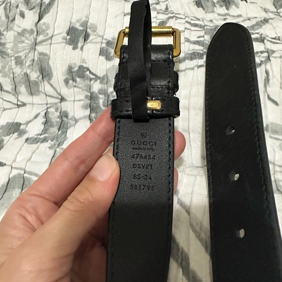 Gucci GG Marmont Matelasse Black Leather Belt Bag - Picture 7 of 11